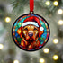 Labrador Fox Red in Santa Hat Suncatcher Decoration